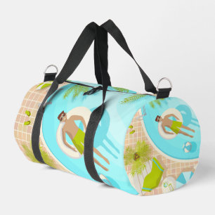 Schwimmbad Typ auf tropischen Sommerurlaub am Stra Duffle Bag