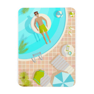 Schwimmbad Typ auf tropischen Sommerurlaub am Stra Magnet