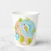 Schwimmbad Typ auf tropischen Sommerurlaub am Stra Pappbecher (Vorderseite)