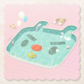 Schwimmbad Untersetzer (Vorderseite)