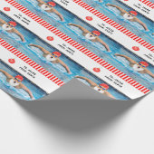 Schwimmbad Urlaub Geschenk Geschenkpapier (Ecke)