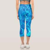 Schwimmbad Wasser Abstrakt Capri Leggings (Rückseite)