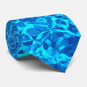 Schwimmbad Wasser Abstrakt Krawatte (Gerollt)