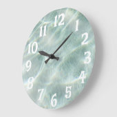 Schwimmbad Wasser Große Wanduhr (Winkel)