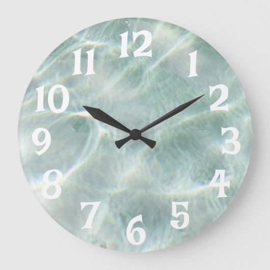 Schwimmbad Wasser Große Wanduhr (Vorderseite)