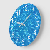 Schwimmbad Wasser Große Wanduhr (Winkel)
