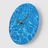 Schwimmbad Wasser Große Wanduhr (Winkel)