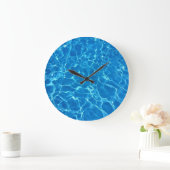 Schwimmbad Wasser Große Wanduhr (Zuhause)