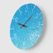 Schwimmbad Wasser Große Wanduhr (Winkel)