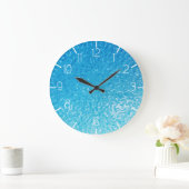 Schwimmbad Wasser Große Wanduhr (Zuhause)