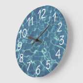 Schwimmbad Wasser Große Wanduhr (Winkel)