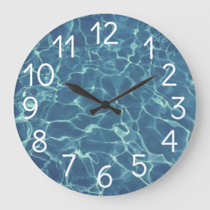 Schwimmbad Wasser Große Wanduhr