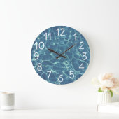 Schwimmbad Wasser Große Wanduhr (Zuhause)