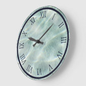 Schwimmbad Wasser Große Wanduhr (Winkel)