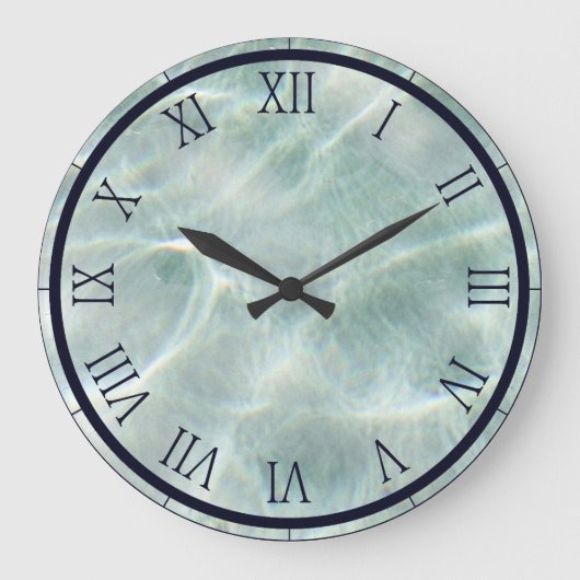 Schwimmbad Wasser Große Wanduhr (Vorderseite)