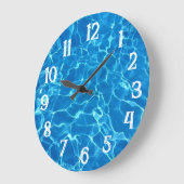 Schwimmbad Wasser Große Wanduhr (Winkel)