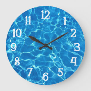 Schwimmbad Wasser Große Wanduhr