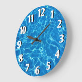 Schwimmbad Wasser Große Wanduhr (Winkel)