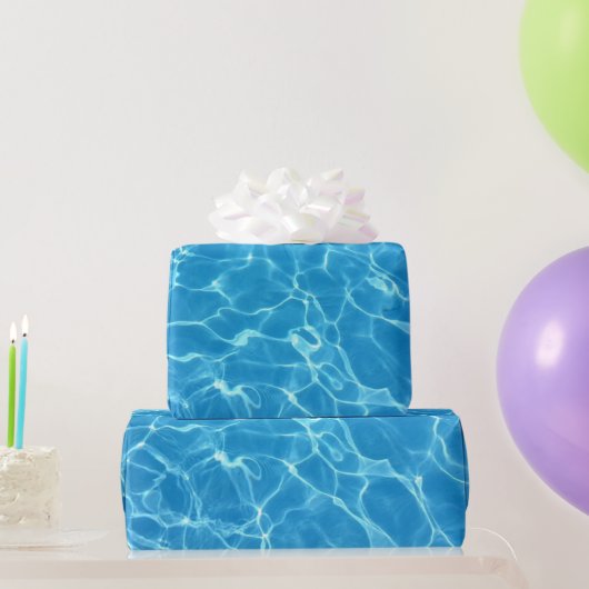 Schwimmbad Wasser schwimmen Party Geschenkpapier (Partygeschenke)