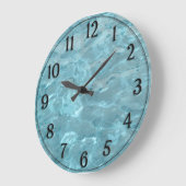 Schwimmbad Wasser - Sommerspass Abstrakt Große Wanduhr (Winkel)