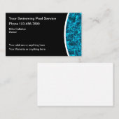 Schwimmbad Wasserdienst Visitenkarte (Vorne/Hinten)