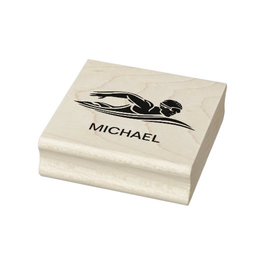 Schwimmbad Wassermassgeschneidert Gummistempel (Stempel)