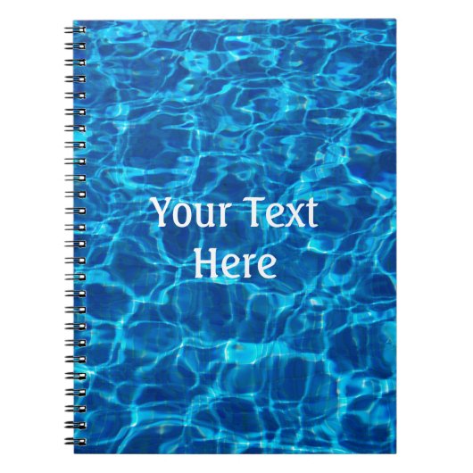 Schwimmbad WasserNotebook Notizblock (Vorderseite)