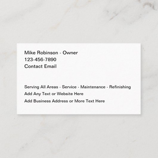 Schwimmbad Wasserthema Visitenkarten Visitenkarte (Rückseite)