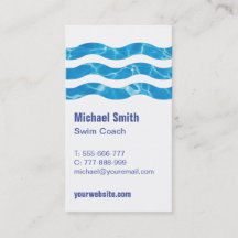 Schwimmbad Wave Swim Coach Business Card