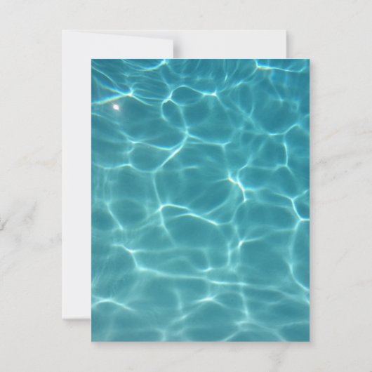 Schwimmbad Wedding - Tauchen Sie ein Einladung (Rückseite)