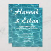 Schwimmbad Wedding - Tauchen Sie ein Einladung (Vorne/Hinten)