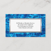 Schwimmbad Wellness-Center Reinigung Instandhaltun Visitenkarte (Rückseite)