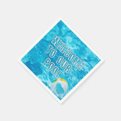 Schwimmbad Willkommen Napkins Serviette (Ecke)