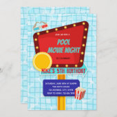 Schwimmbadantrieb in Party Einladung (Vorne/Hinten)