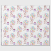 Schwimmbäder Bunny Rabbit in Pastellfarben Geschenkpapier (Flach)