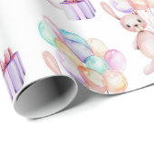 Schwimmbäder Bunny Rabbit in Pastellfarben Geschenkpapier (Rolleneckpunkt)