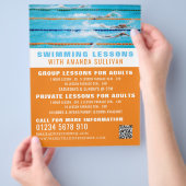 Schwimmbäder, Flyer für Badekurse (Hand)