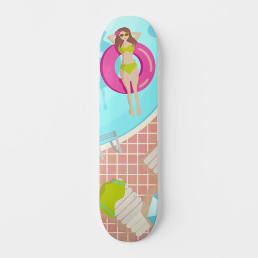 Schwimmbäder im Bikini Sommer Skateboard (Vorderseite)