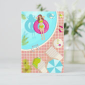 Schwimmbäder in Bikini Sommerstrand Dankeskarte (Stehend Vorderseite)