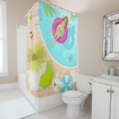 Schwimmbäder in Bikini Sommerstrand Duschvorhang (Beispiel)