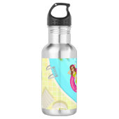 Schwimmbäder in Bikini Sommerstrand Edelstahlflasche (Vorderseite)