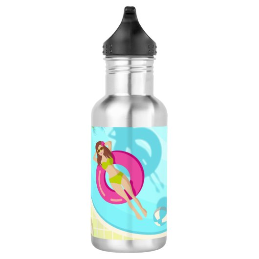 Schwimmbäder in Bikini Sommerstrand Edelstahlflasche (Rechts)