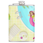 Schwimmbäder in Bikini Sommerstrand Flachmann (Vorderseite)