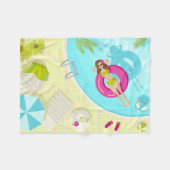 Schwimmbäder in Bikini Sommerstrand Fleecedecke (Vorderseite (Horizontal))