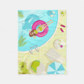 Schwimmbäder in Bikini Sommerstrand Fleecedecke (Vorderseite)