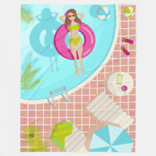 Schwimmbäder in Bikini Sommerstrand Fleecedecke