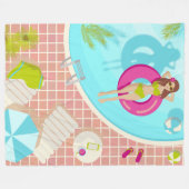 Schwimmbäder in Bikini Sommerstrand Fleecedecke (Vorderseite (Horizontal))