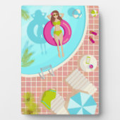 Schwimmbäder in Bikini Sommerstrand Fotoplatte (Vorderseite)