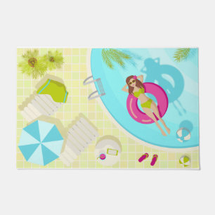 Schwimmbäder in Bikini Sommerstrand Fußmatte