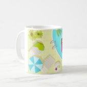Schwimmbäder in Bikini Sommerstrand Kaffeetasse (Vorderseite Links)